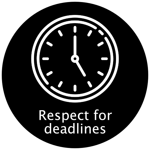 Respect for deadlines